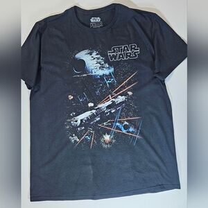 Star Wars T-shirt‎ Mens XL Black Return Of The Jedi Retro Inspired Graphic Tee